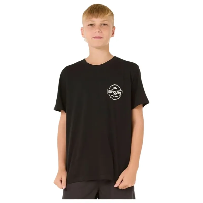 Vaikiška Marškinėliai su trumpomis rankovėmis Rip Curl Staple Juoda