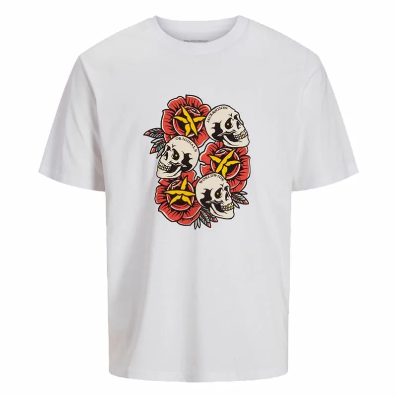 Lasten T-paita Jack & Jones Joranatomy Skull Ss Crew Neck