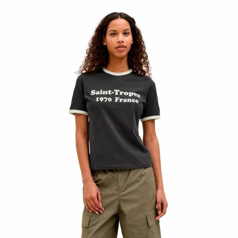 Sieviešu Krekls ar Īsām Piedurknēm Jack & Jones Jxperle Reg Fit Melns