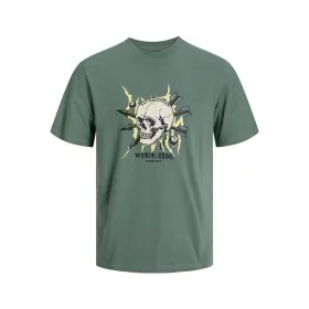 Child's Short Sleeve T-Shirt Jack & Jones Jorheavens Neck Olive