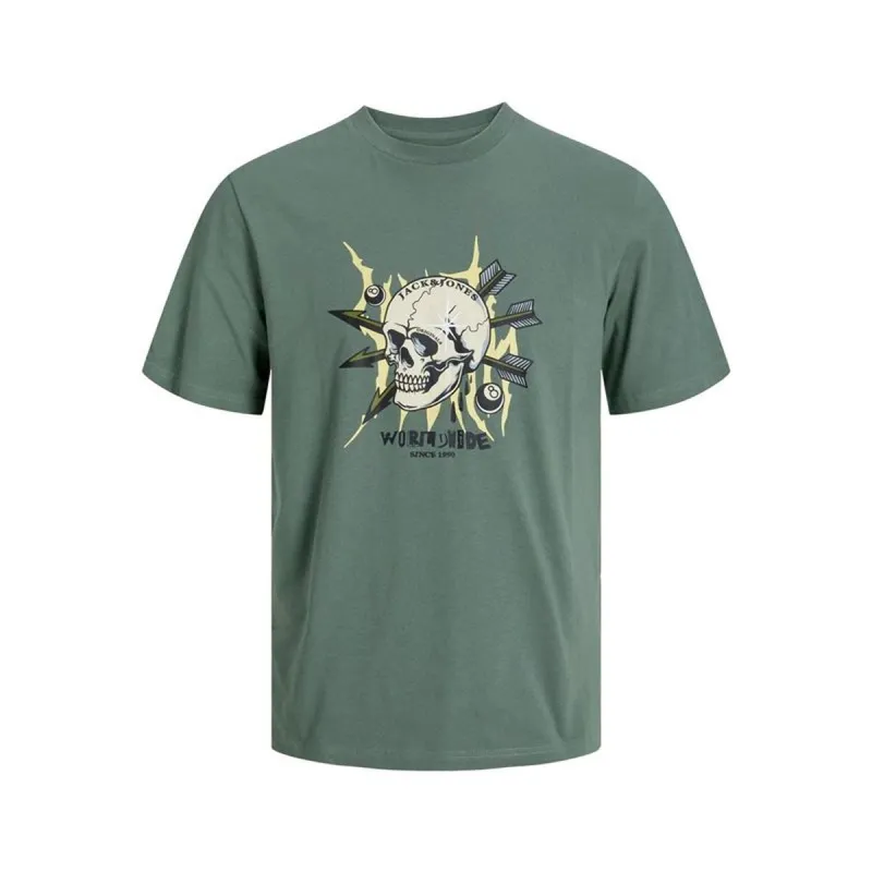 Child's Short Sleeve T-Shirt Jack & Jones Jorheavens Neck Olive