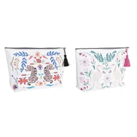 Tualetes soma DKD Home Decor Balts Bēšs Daudzkrāsains (2 gb.)