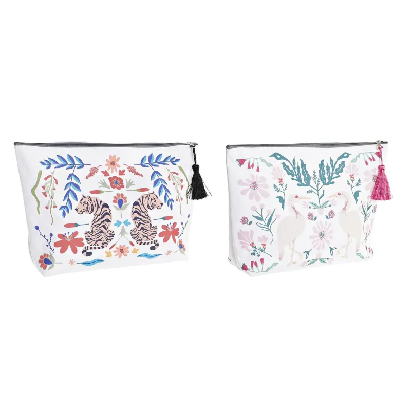 Tualetes soma DKD Home Decor Balts Bēšs Daudzkrāsains (2 gb.)