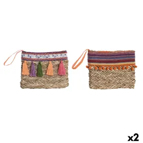 Hippie Bag DKD Home Decor Multicolour wicker (26 x 4 x 20 cm) (2 Units)