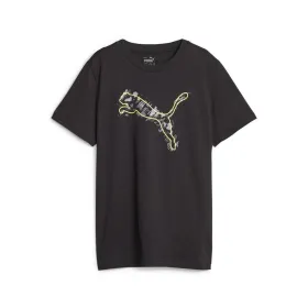 Krekls ar Īsām Piedurknēm Bērniem Puma Active Sports Graphic Melns