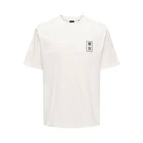 Vīriešu Krekls ar Īsām Piedurknēm Only & Sons Onskace Rlx Jap Balts