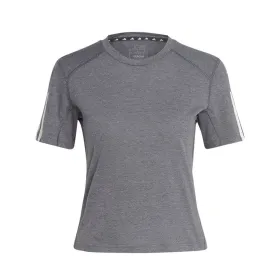 Sieviešu Krekls ar Īsām Piedurknēm Adidas 3-Stripes Essentials Gaiši pelēks