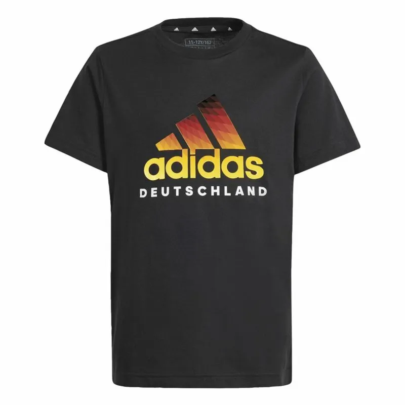 Marškinėliai su trumpomis rankovėmis Adidas Deutschland Juoda