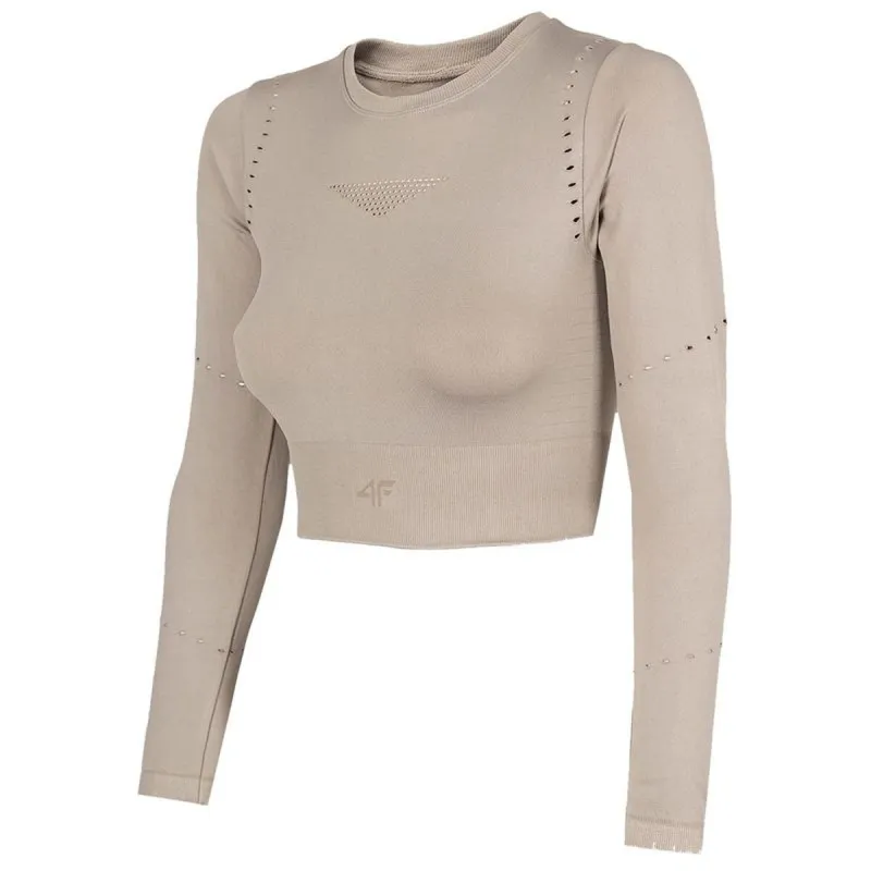 Women’s Long Sleeve T-Shirt 4F Beige