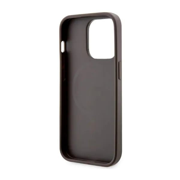 Guess GCube Stripes MagSafe - Case for iPhone 14 Pro Max (Brown)