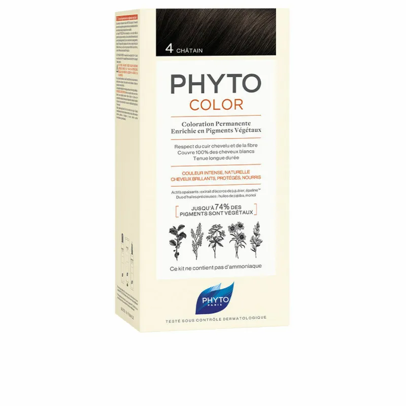 Перманентный краска Phyto Paris Phytocolor 4-castaño Nº 4-Castano