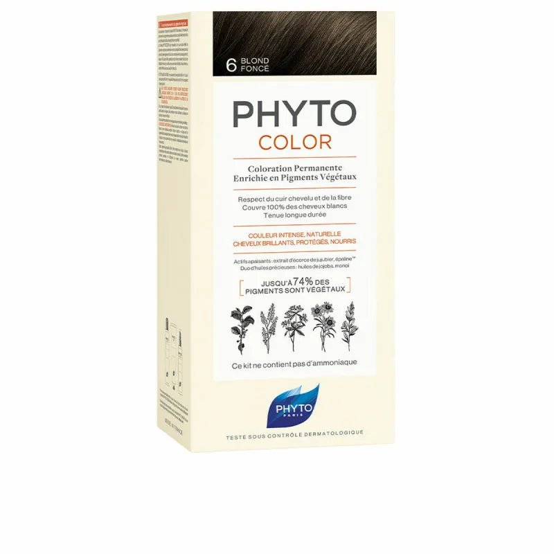 Перманентный краска Phyto Paris Phytocolor 6-rubio oscuro Nº 6-Rubio Oscuro