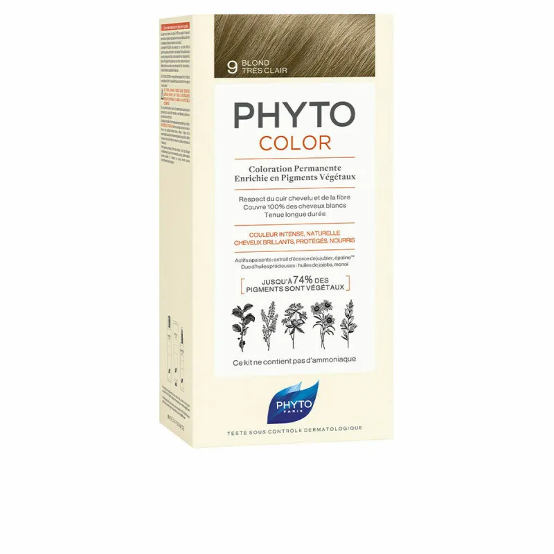 Nuolatinės spalvos dažymo Phyto Paris Phytocolor 9-rubio muy claro Nº 9-Rubio Muy Claro