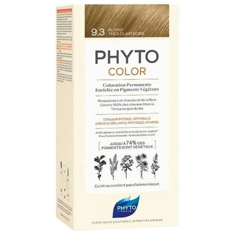 Nuolatinės spalvos dažymo Phyto Paris Phytocolor 9.3-rubio dorado muy claro Platininė blondinė Nº 9.3-Rubio Dorado Muy Claro