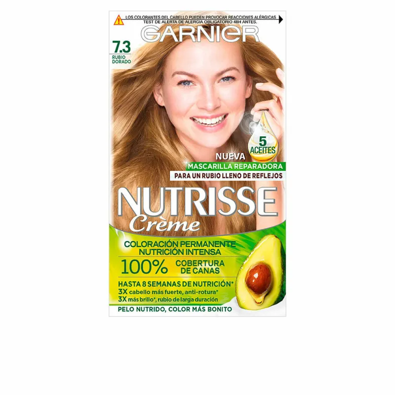Ilgalaikiai dažai Garnier Nutrisse Nº 7.3-rubio dorado Nº 73-Miel Dore (3 vnt.)
