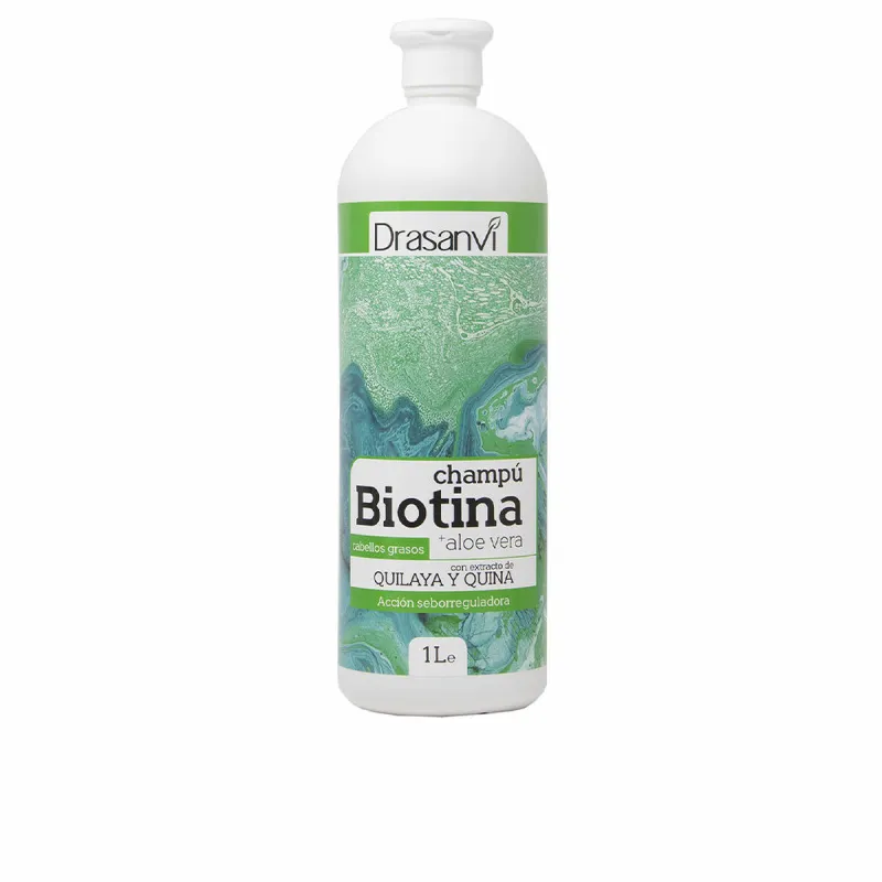 Seborėjinis šampūnas Drasanvi Biotina Y Aloe Vera 1 L Riebaluoti plaukai Biotinas