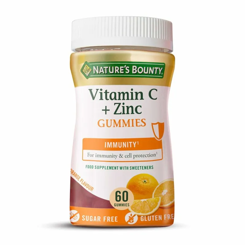 Maisto papildas Nature's Bounty Vitamina C Zinc Guminukai Vitaminas C Cinkas (x60)