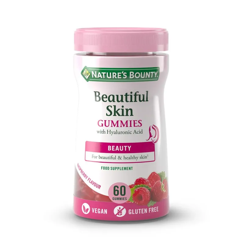 Maisto papildas Nature's Bounty Beautiful Skin Guminukai Kolagenas (x60)