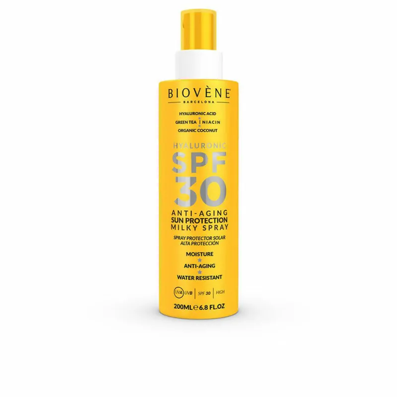Saulės pienas Biovène HYALURONIC ANTI-AGING Spf 30 200 ml Nuo senėjimo