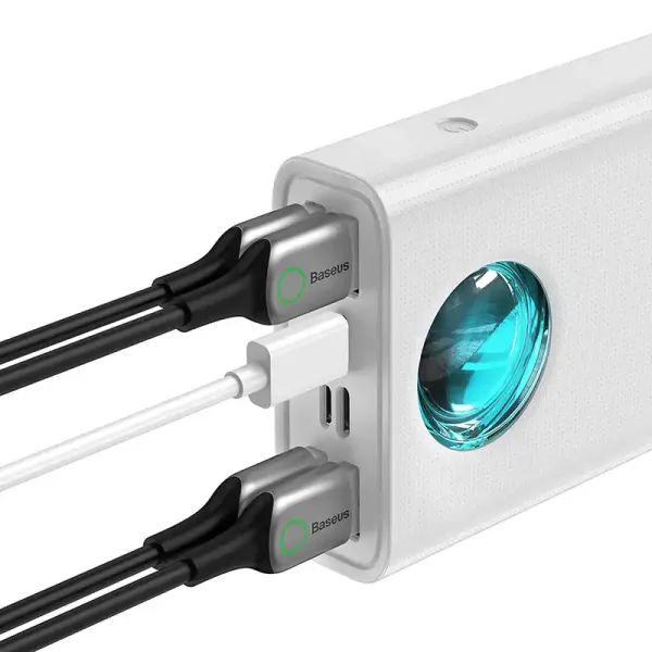 Powerbank Baseus Amblight 30000mAh, 4xUSB, USB-C, 65W (white)
