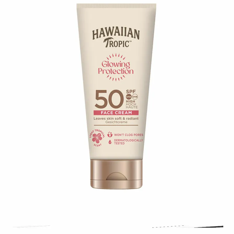 Päivituskreem näole Hawaiian Tropic GLOWING PROTECTION Spf 50 50 ml