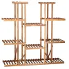 Puinen kukkateline Springos 119 cm kukkateline 9 hyllyllä
