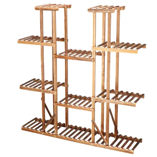 Puidust lillealus Springos 119 cm lillealus 9 riiuliga