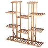 Puinen kukkateline Springos 119 cm kukkateline 9 hyllyllä
