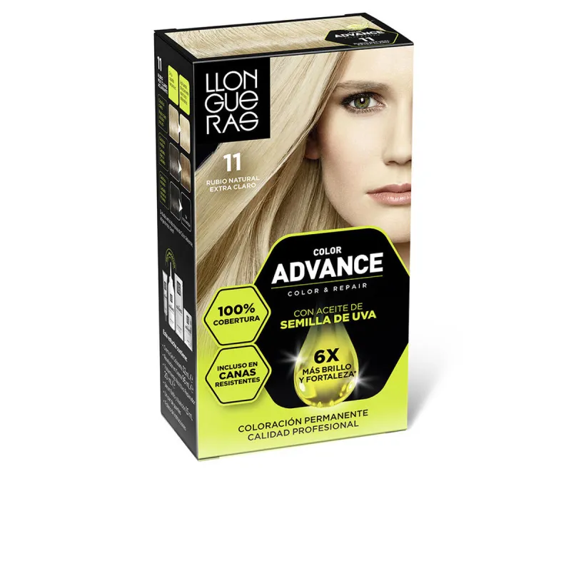Nuolatinės spalvos dažymo Llongueras COLOR ADVANCE Nº 11-Rubio Natural Extra Claro