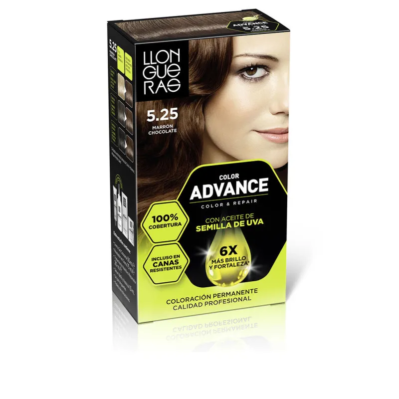 Nuolatinės spalvos dažymo Llongueras COLOR ADVANCE Nº 5,25-Marron Chocolate