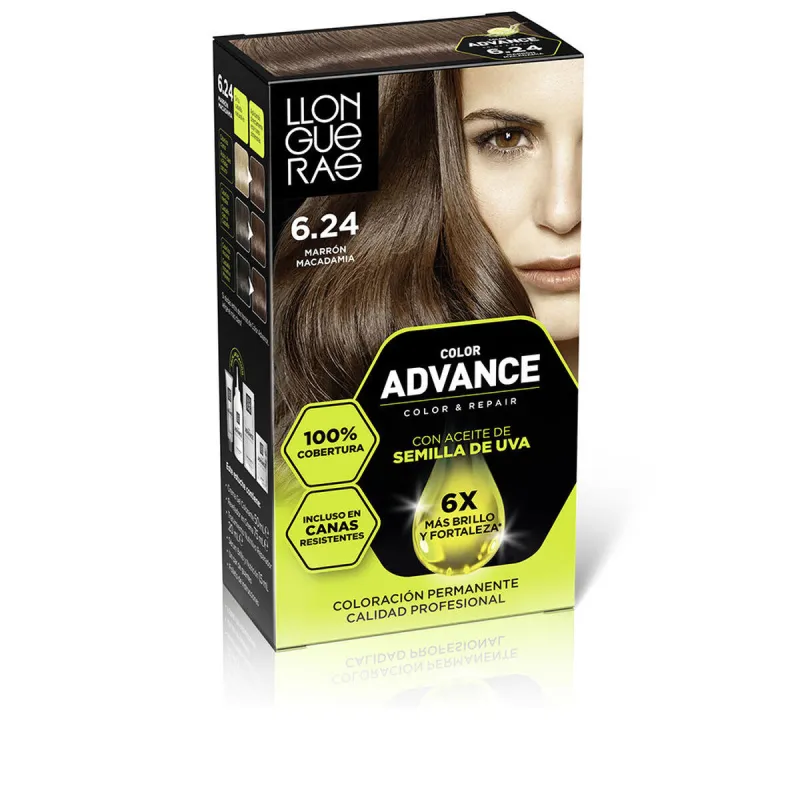 Nuolatinės spalvos dažymo Llongueras COLOR ADVANCE Nº 6,24-Marron Macadamia