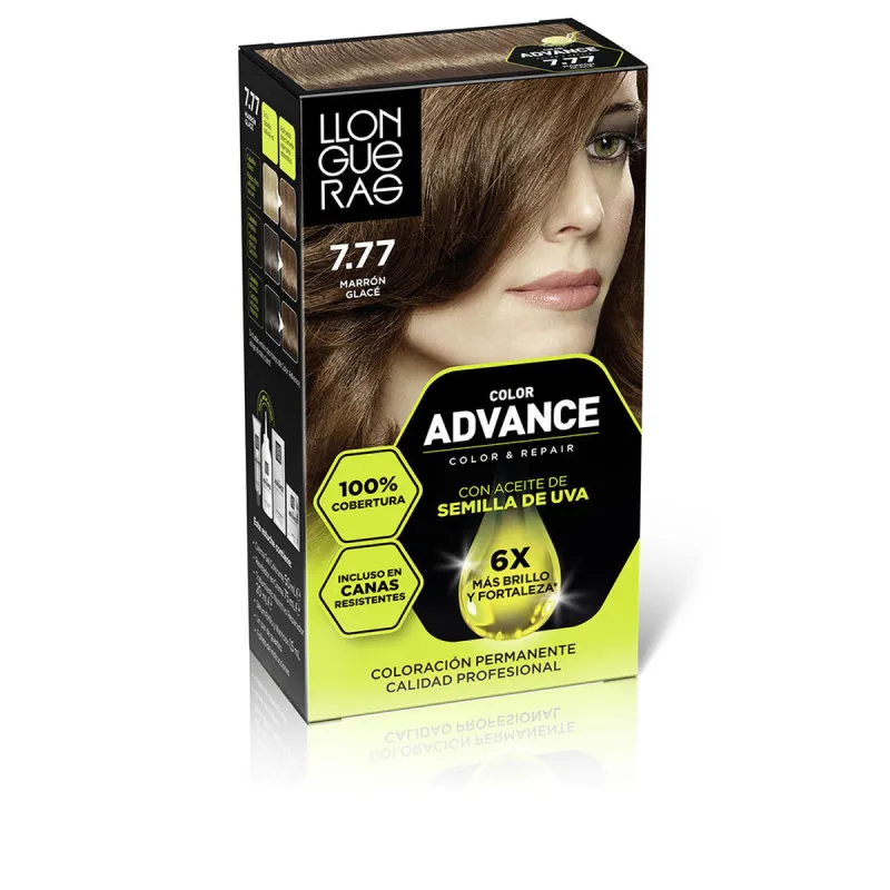 Nuolatinės spalvos dažymo Llongueras COLOR ADVANCE Nº 7,77-Marron Glace