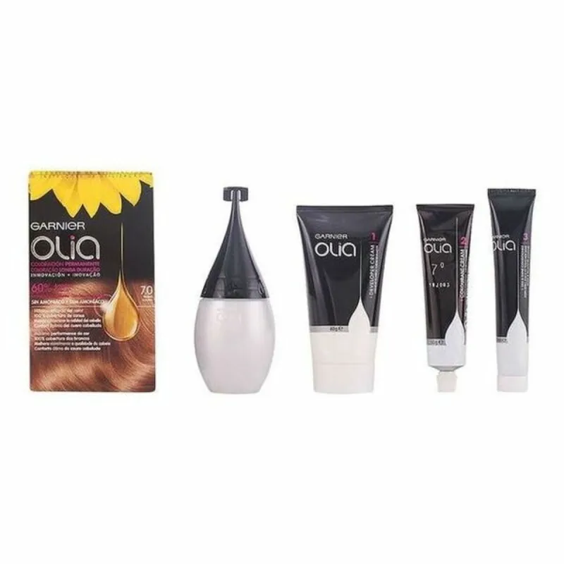 Dažai be amoniako Garnier Olia Nº 7.0-rubio Nº 7,0 Rubio Lote (1 vnt.)