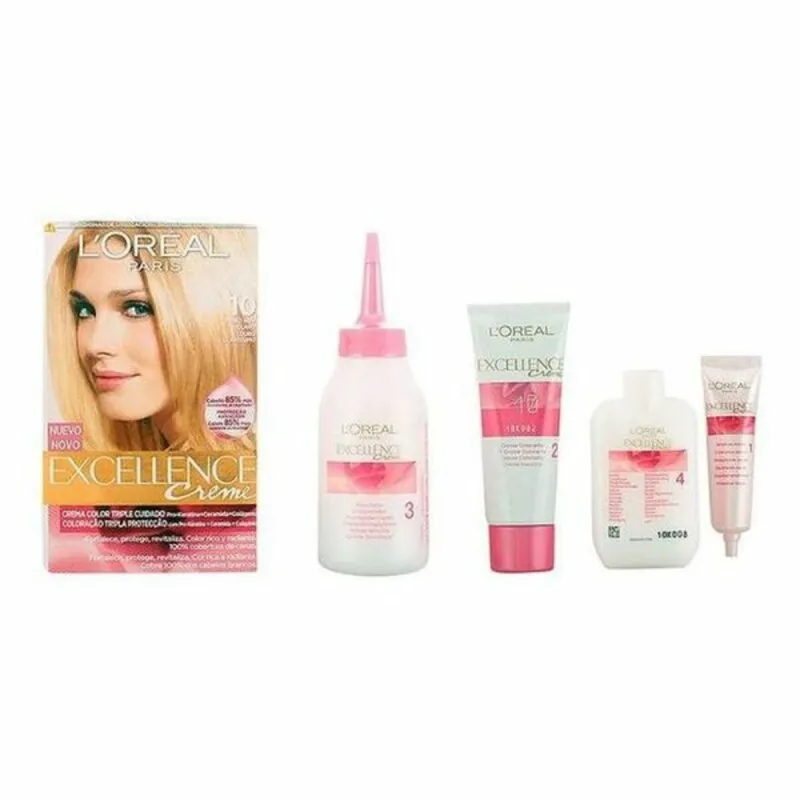 Постоянная краска L'Oreal Make Up Excellence Nº 10 Rubio Muy Claro 192 ml