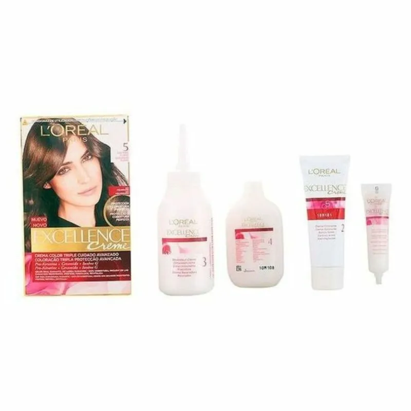 Noturīga Krāsa L'Oreal Make Up EXCELLENCE Nº 5-Castano Claro 192 ml
