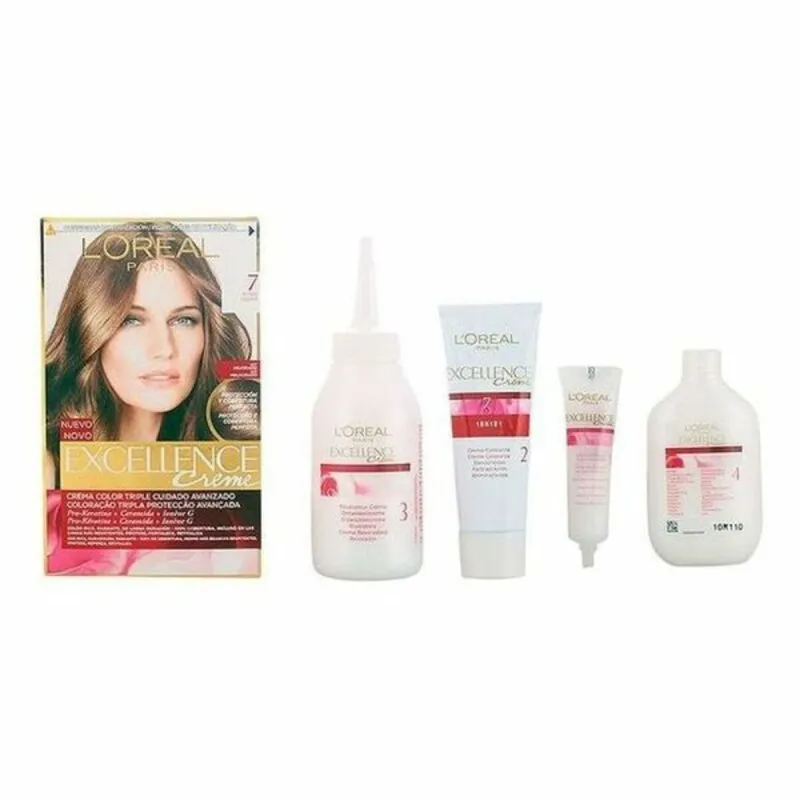 Ilgalaikiai dažai L'Oreal Make Up Excellence Nº 7 Rubio Nº 7-Rubio 192 ml
