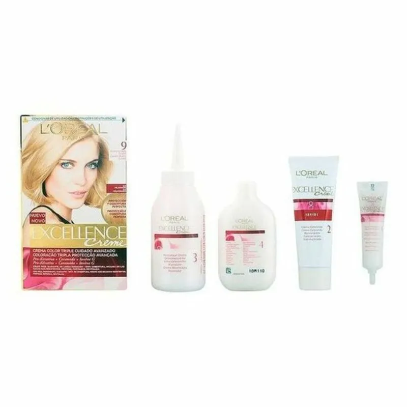 Noturīga Krāsa L'Oreal Make Up Excellence Nº 9 Rubio Claro Claro Nº 9-Rubio Claro Claro 192 ml