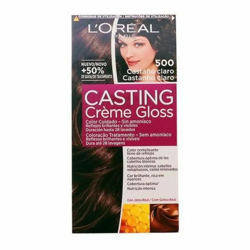Krāsa bez Amonjaka L'Oreal Make Up Casting Creme Gloss Nº 500-Castano Claro 180 ml