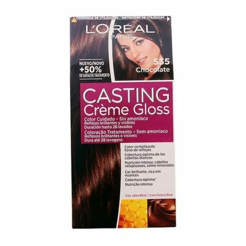 Krāsa bez Amonjaka L'Oreal Make Up Casting Creme Gloss Nº 535-Chocolate 180 ml