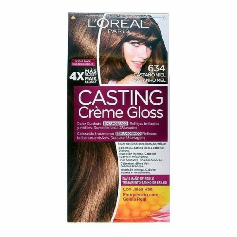 Краска без содержания аммиака L'Oreal Make Up Casting Creme Gloss Nº 634-Castano Miel 180 ml