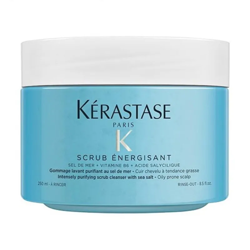 Drėkinančioji priemonė plaukams Fusio-scrub Kerastase Riebaluoti plaukai (250 Ml)
