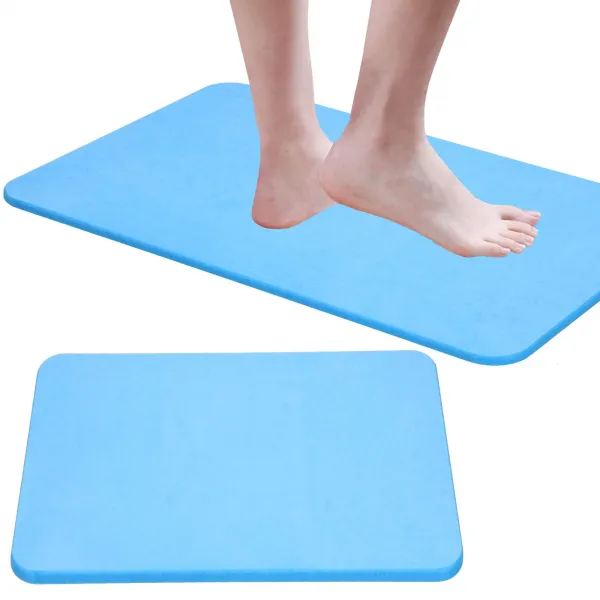 Диатомитовый коврик для ванной Springos HA1071, 60x40x0,9 см, противоскользящий, синий