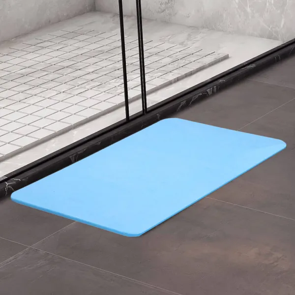 Диатомитовый коврик для ванной Springos HA1071, 60x40x0,9 см, противоскользящий, синий