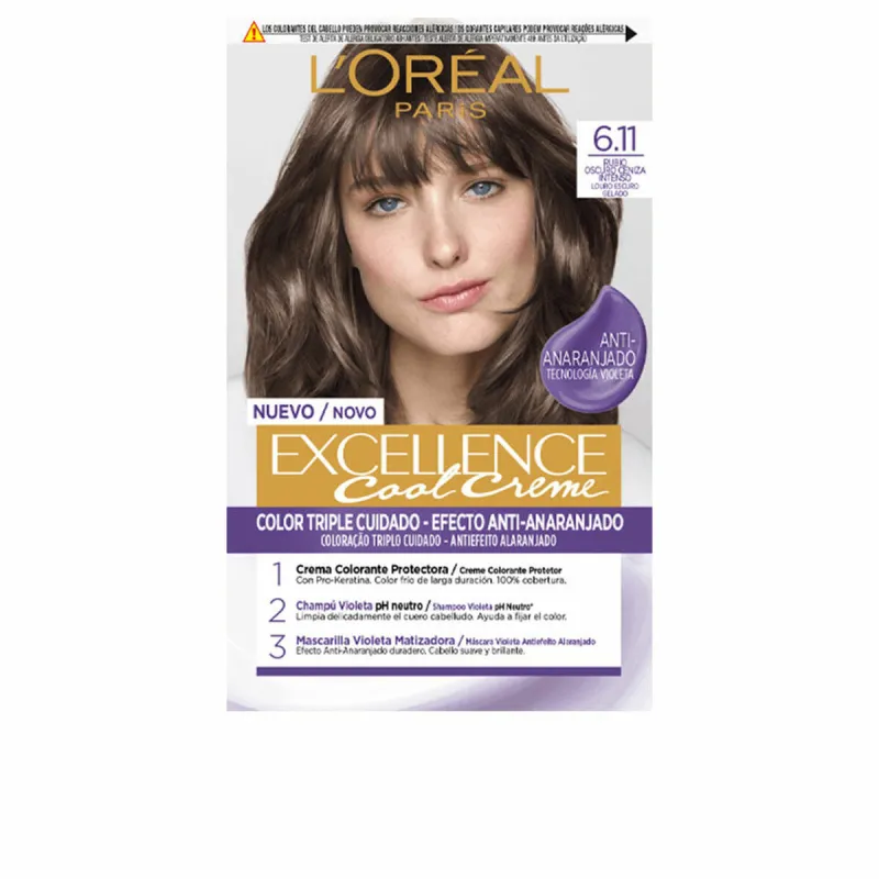 Püsivärvikreem L'Oreal Make Up Excellence Cool Creme 6.11-rubio oscuro ceniza Nº 6.11-Rubio Oscuro Ceniza Nº 6.11-Rubio Oscuro C