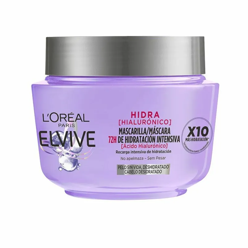 Plaukų kaukė L'Oreal Make Up Elvive Hidra Hialurónico 300 ml Hialurono rūgštis
