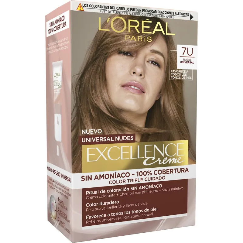 Постоянная краска L'Oreal Make Up Excellence Светлый Nº 7u-Blonde (5 штук)