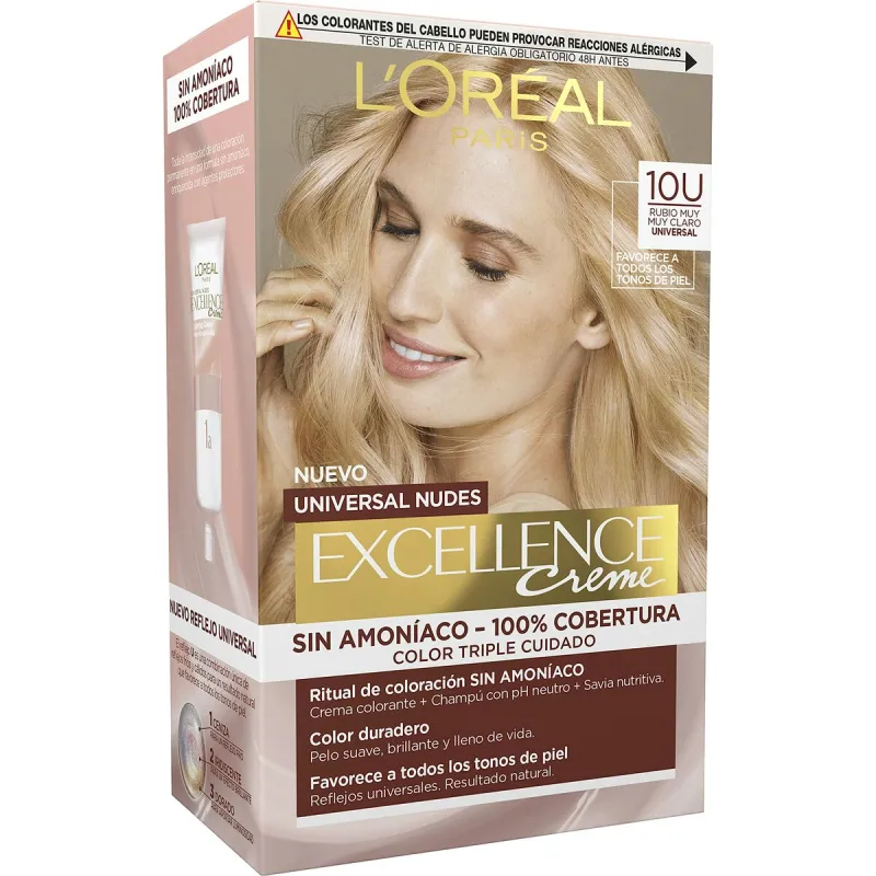 Noturīga Krāsa L'Oreal Make Up Excellence Dzidri gaišs Nº 10u-Lightest Blonde (5 gb.)