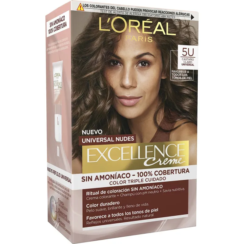 Noturīga Krāsa L'Oreal Make Up Excellence Gaiši Brūns Nº 5u-Light Brown (5 gb.)