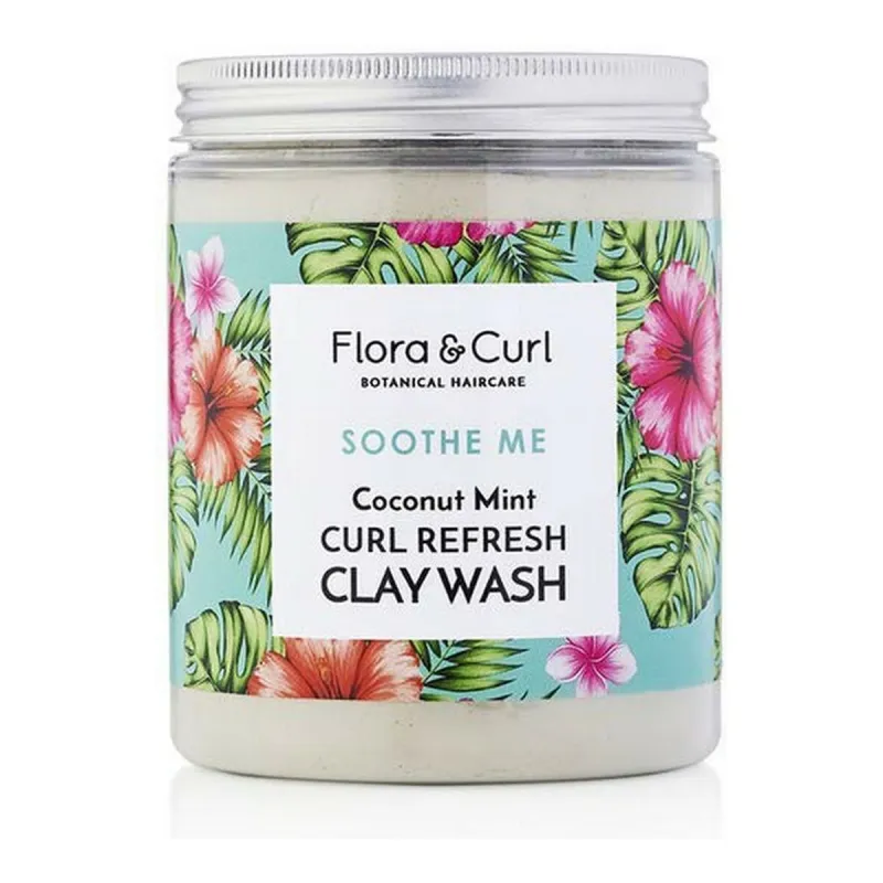 Kremas nuo plaukų slinkimo Flora & Curl Soothe Me 260 g Kokosas Mėtos Molis Gaivinantis