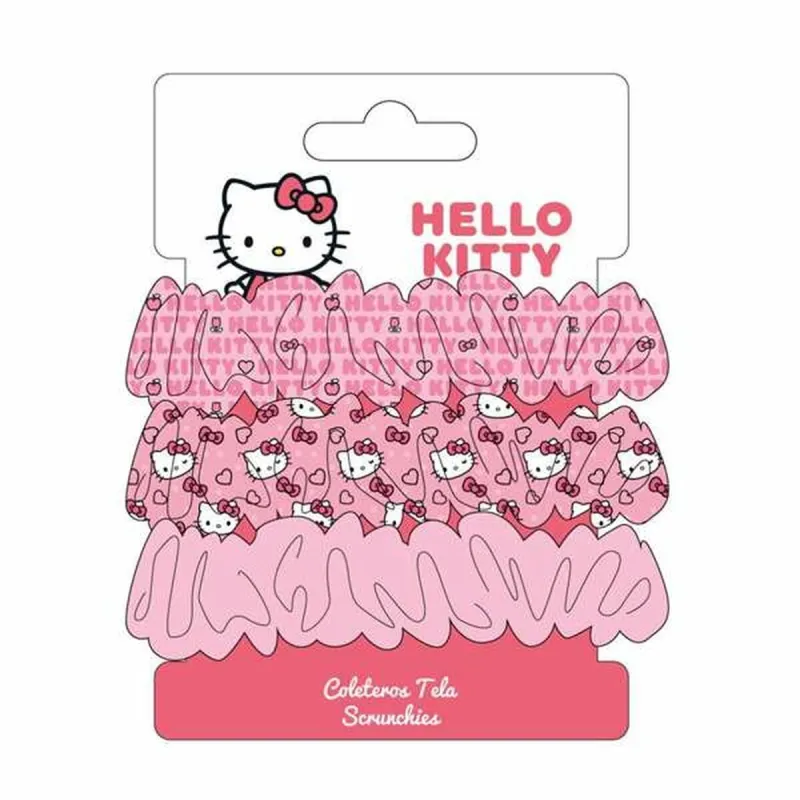 Plaukų gumytės Hello Kitty Fuksija 3 Dalys